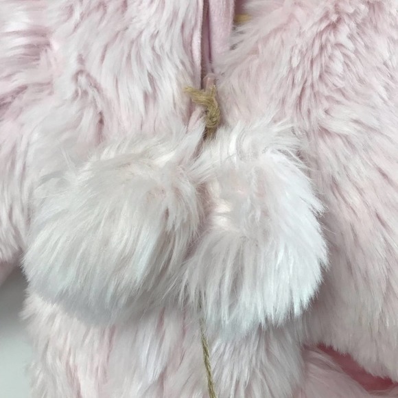 London & Cole Pink Faux Fur Baby Bunting Snow Suit 0-6 months Pom Poms - Picture 7 of 7